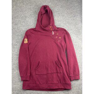 Alaska Chicks Company Hoodie Womens XL Asymmetrical Button Pullover Jacket